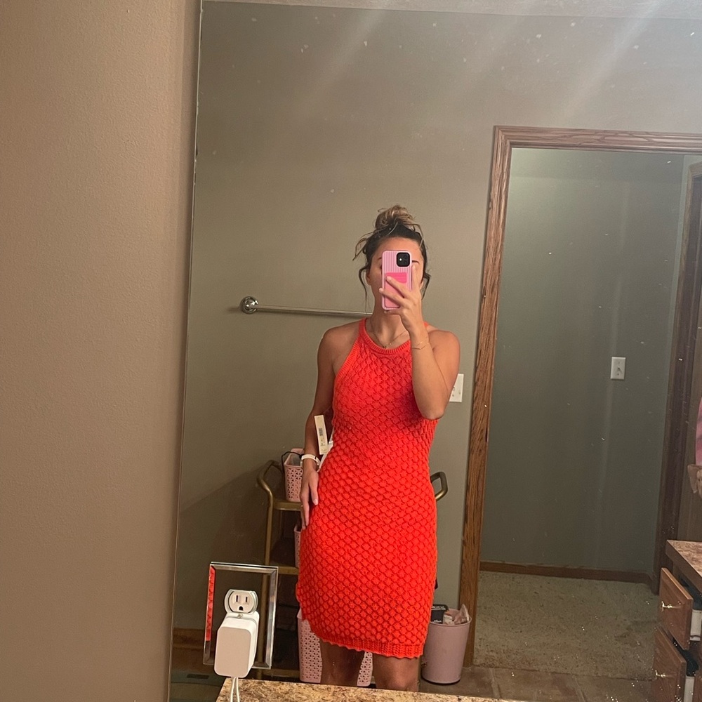 Eliza J Vibrant Red Mini Dress